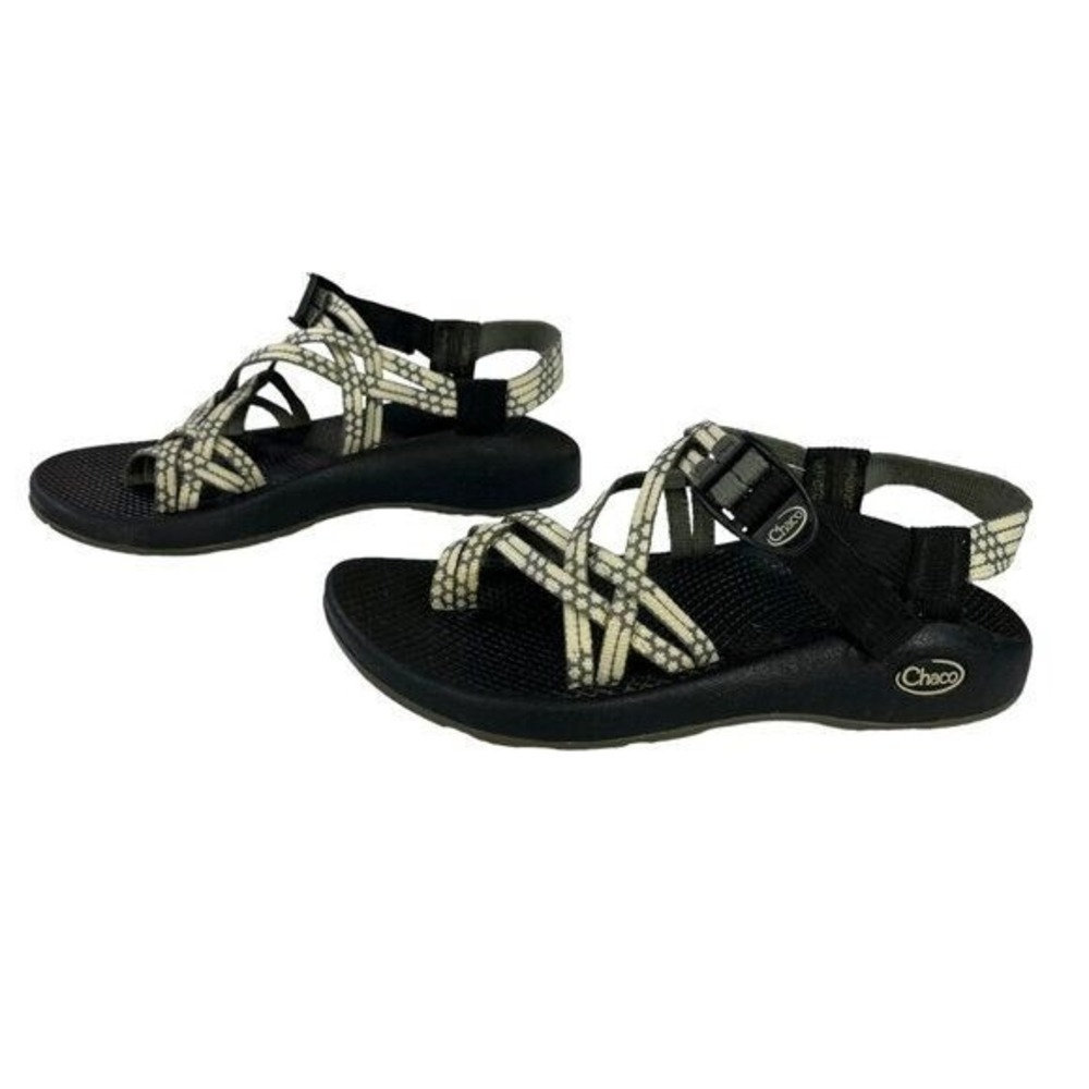 Chaco ZX/2 Classic HIking Sandals Double Strap‎ Toe Loop Black Womens Size 8 - Picture 3 of 12